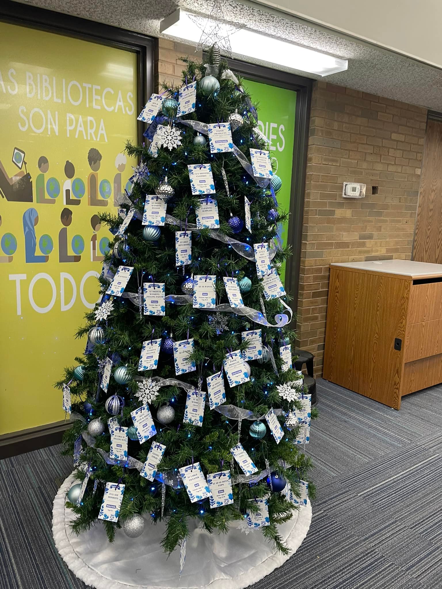 Angel Tree inside the library