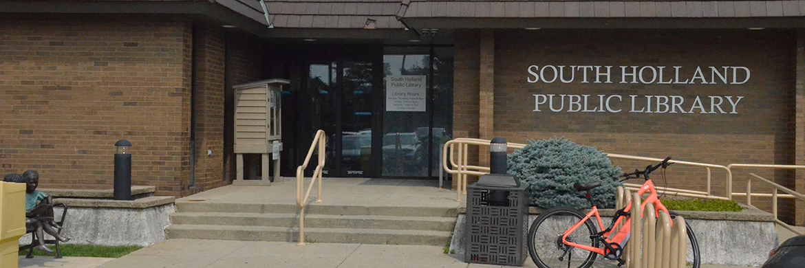 Front of the South Holland Public Library building