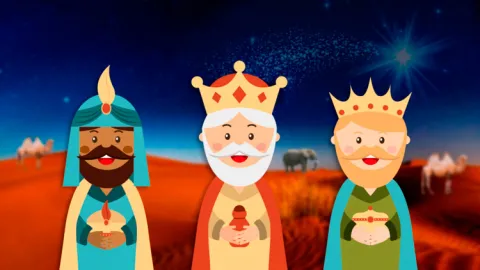 3 Kings with gifts for the baby Jesus